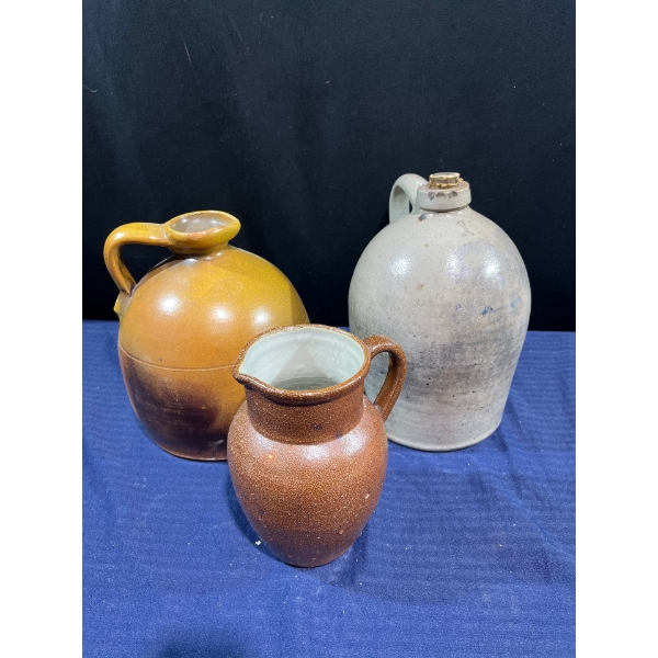 Collection of Unlabelled Moonshine Jugs and Pitchers