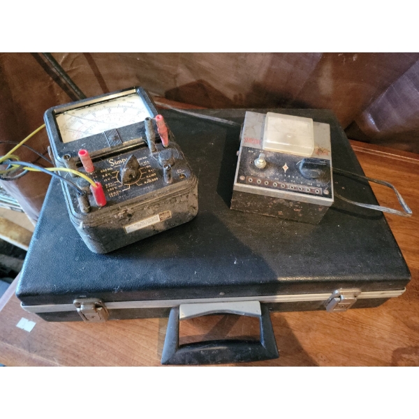 Vintage Multi Meters w/ Hard Shell Breifcase 13T
