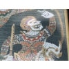 Image 5 : Framed Vintage Thai Mythological Art, On Silk -19 x 17