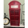 Image 5 : Decorative Wall Clock, Telephone Booth Key Holder, Sign, and Metal Stand Group