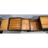 Image 4 : Antique 3 Tier Black Fold Out Sewing Box 19Wx10Dx16.5H