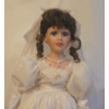 Image 2 : Porcelain Doll in White on a Wooden Base, 22T 