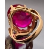 Image 4 : Stunning Vintage 18k Gold Ring w/ Pink/Red Stone, Weighs 6.8g 
