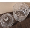 Image 3 : Vintage Bohemian Cut Crystal Biscuit Barrel & Matching Vase 15'Tall