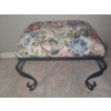 Image 1 : Metal Stool w/ Tapestry Roses 19 W, 14 D, 14 T  