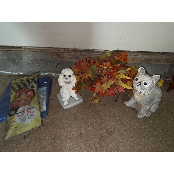 Yard Decor Dogs (13T), Tarps, and More 