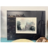Image 4 : Assortment of decorations, two glass candle holders, A&W mug, Painting by Chateau Laurier Aug 1996. 