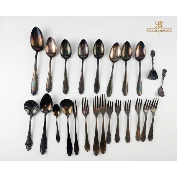 Collection Of Vintage Silver-Plated Cutlery Flatware 