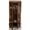 Image 3 : Oriental Detailed Wooden China Cabinet (Cabinet ONLY, Contents NOT Included) - 32W, 18D, 76T 