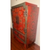 Image 3 : Chinoiserie Red Lacquer Jewelry Cabinet 10x7x15