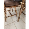 Image 3 : Wooden Dining Table (52 x 32 x 30) with Leaf and Four Chairs (17 x 18 x 32)