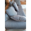 Image 2 : Striped Textile Sofa, Advantage By Skylar Peppler -  90W, 37D, 30T