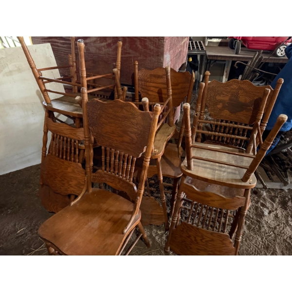 8 oak chairs 