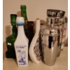 Image 1 : Italian Green Glass Coach Decanter, Painted Jug w/ Flowers 12 T, Straw Holders and More!