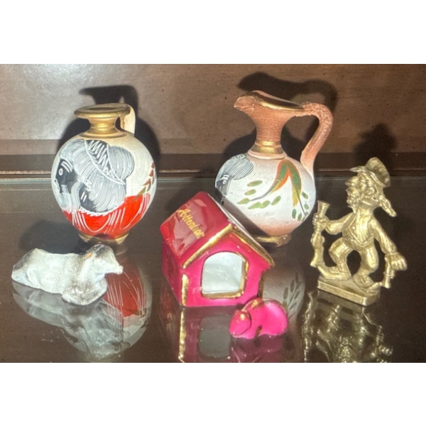 Minatures - Limoges Dog House Ceramic Vases Brass Figurine & More