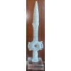 Image 1 : Exquisite 18th Century Qing Dynasty Carved Jade Dagger 14"Tall