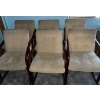 Image 6 : Large Wooden Round Kitchen Table w/ Six Chairs  52" diameter 36"tall
