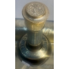 Image 2 : Gold-Accented Glass Bottle with Decorative Stopper