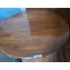 Image 2 : Vintage Oval Parlour Pedestal Table on Castors 41 w 31 d 30 h w Four Chairs 17 1/2 w 17 d 36 h 