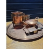 Image 4 : Vintage Copper Craft Serving Ware w/ Hand Painted Royal Delpht Porcelain Plate