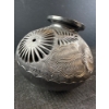 Image 1 : Oaxacan Barro Negro Pottery Pierced Bowl 8”