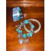Image 1 : Assortment of Blue Bracelets-Bangle, Charm Bracelet, and Wrist Cuff