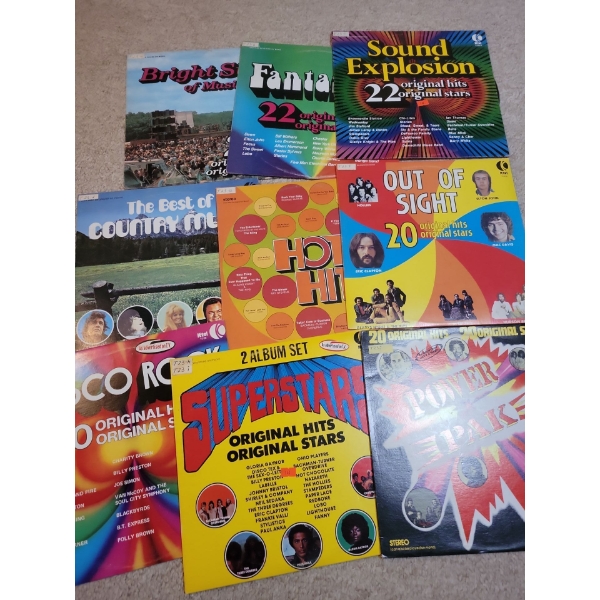Vinyl Records Collection - Assorted Mixed Hits 