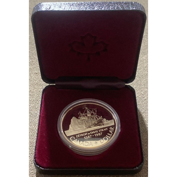 1987 Canadian Proof Silver Dollar 50% Silver 23.3 Grams