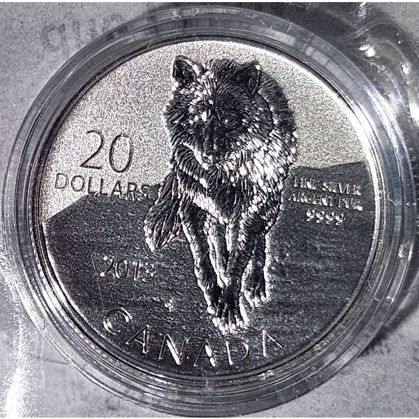 2013 $20 for $20 Wolf - 99.9% Fine Silver Coin - #2