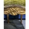 Image 2 : Green Velvet Queen Anne Style Chair, 20Dx18Wx37H 18H Seat, Paint Chips