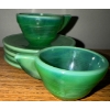 Image 3 : Antique Akro Agate Jadeite Miniature Tea Set 