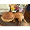 Image 3 : Home Decor Collection - Floral Bone China Vases (Damage), Floral Trinket Box,  Wooden Turtle & More 