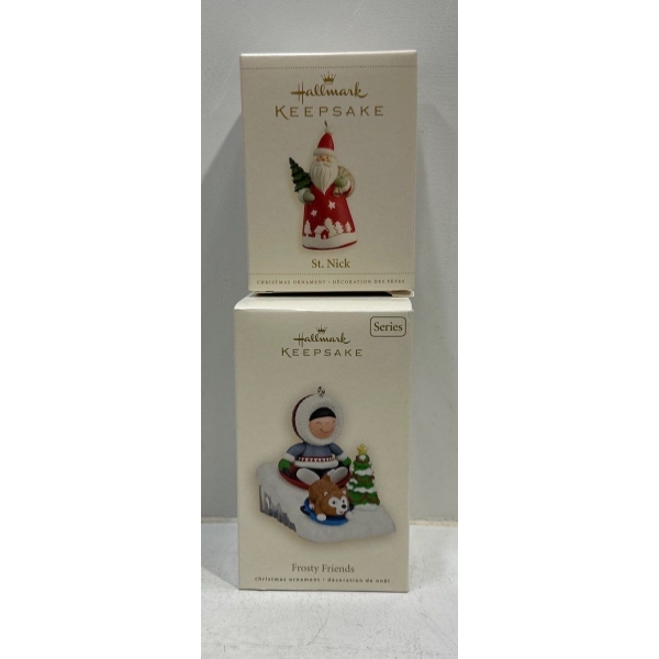 St Nick, Frosty Friends Hallmark Ornaments