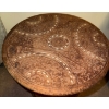 Image 2 : Solid Wood Hexagon Folding Table Hardwood Carved Six Sided Occasional or Side Table
