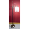 Image 1 : Tiffany Style Mottled Glass Hanging Beaded Shade Floor Lamp-Art Deco 57"tall
