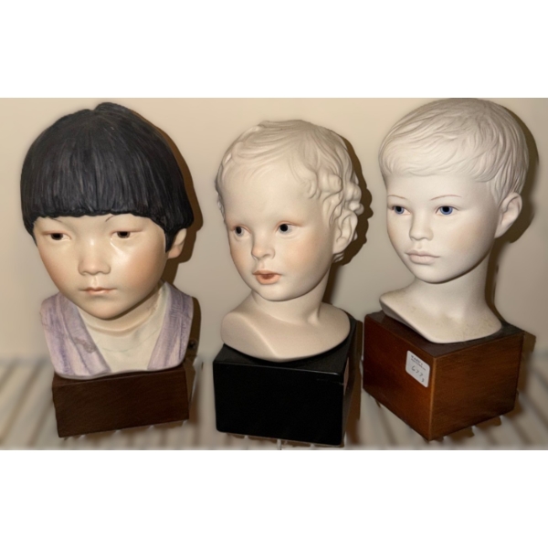 Cybis: Boy w/ Black Hair 4 W, 4 D, 9 T, Boy 4 W, 4 D, 9 T, Teen 3.5 W, 3.5 D, 9.5 T 