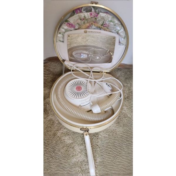 Vintage Hair Dryer in Case General Electric Deluxe