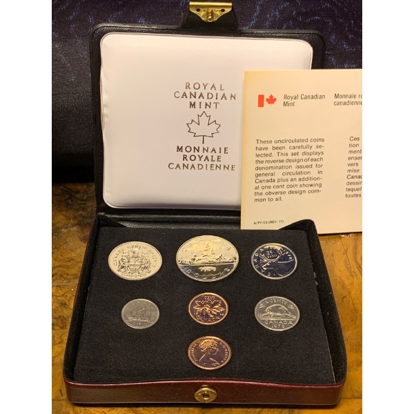 Royal Canadian Mint 1978 Uncirculated Custom Coin Set in Case 
