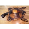 Image 1 : XL Hand Carved Mahogany Tortoise Sculpture 34x23