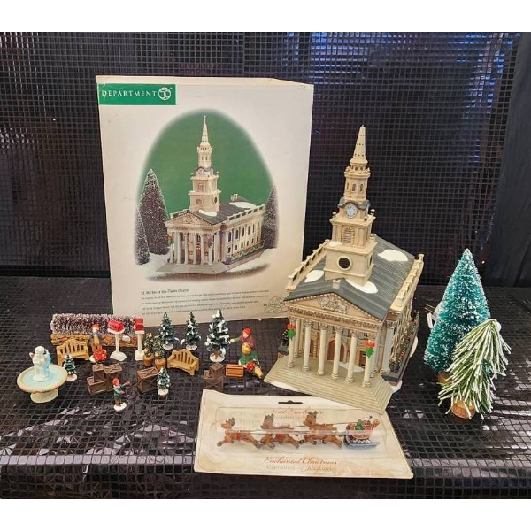 Department 56 Heritage Village Saint Paul's Chapel with Accessories