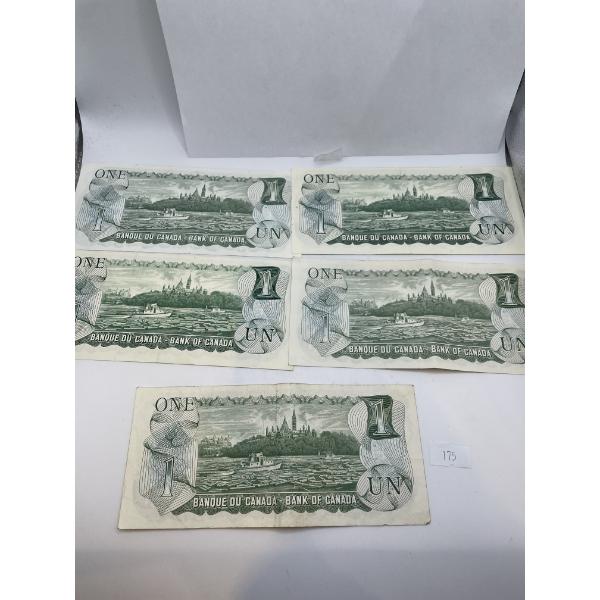 1973 $1 Canadian Banknotes