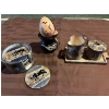 Image 1 : collection of handcrafted pottery all very heavy all items are roughly 5 inches tall