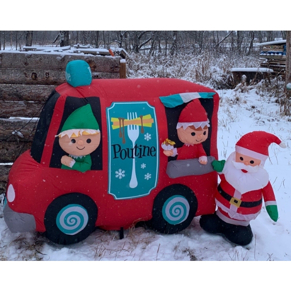 7 Ft Inflatable Poutine Truck w/ Santa 