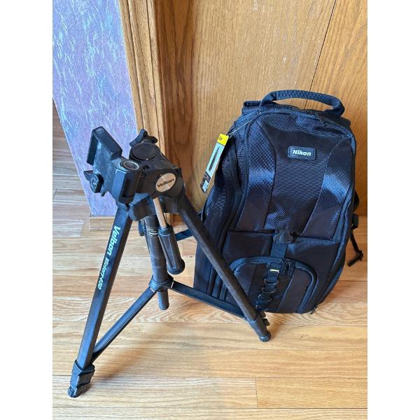 Velbon Victory 450 Tripod w/ New Nikon Camera Bag 