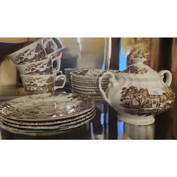 Ridgway "Country Days" Tableware Includes: Jar, Plates, Cups and Saucers 