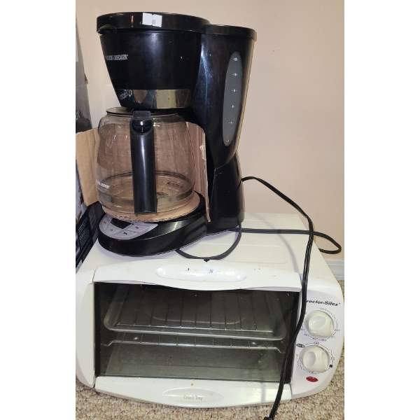 Proctor Silex Toaster Oven and Black & Decker Coffee Maker