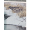 Image 1 : "Waters Edge - Wolves" Framed Signed Print
