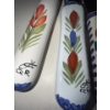 Image 3 : Hand Painted Porcelain Henroit Quimper Cheese Knife Spreader Set - Made In France 