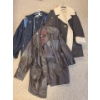 Image 1 : Vintage Men's Coats: 3/4 Brown Leather,  Snow Suit, Faux Sheepskin/ Faux Leather- Fit L/ XL