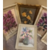 Image 4 : Assorted Framed Paintings, Pink Roses 22 w 26 1/2 h, Blank Canvases, Paint & more